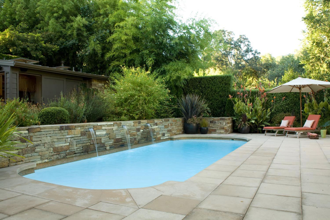 Sonoma, california, pool, lap pool, pool side, lounge, lounge chairs, modern umbrella, Contemporary Interior Design, Remodel, Interior design, High end, patio design, contemporary patio