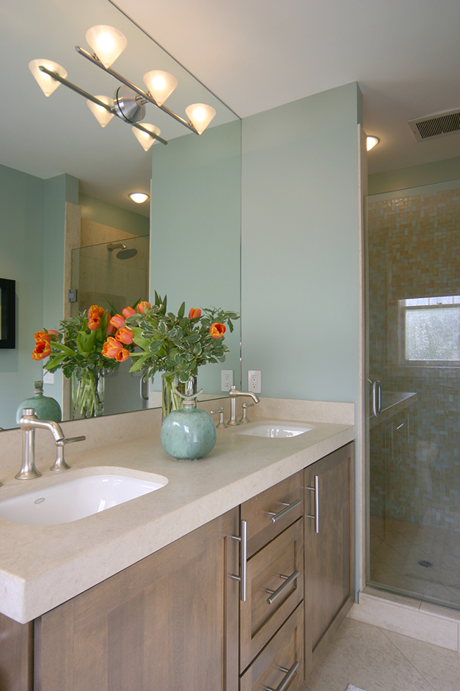 Contemporary bathroom, modern interior design, modern art, custom furniture, San Francisco Interior Design, Master Bathroom,